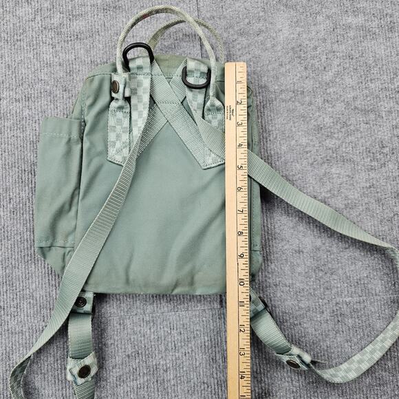 Fjallraven Kanken Mini Backpack Green 23661 Vinylon F Small Daypack Bag Canvas - Picture 7 of 9